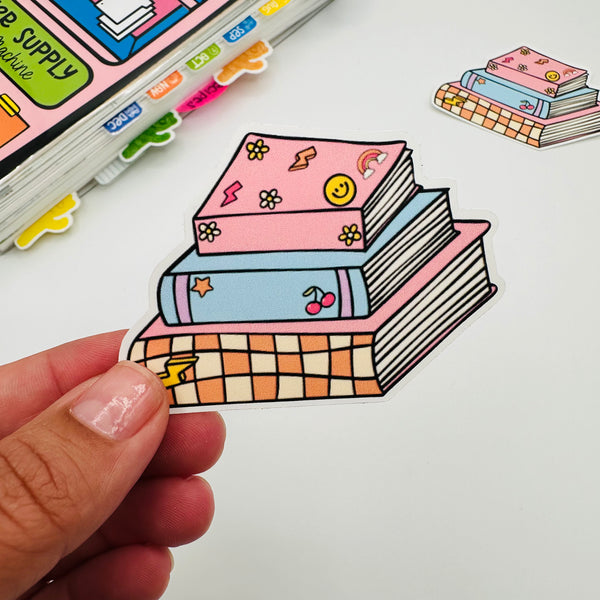 Book Stack Vinyl Sticker