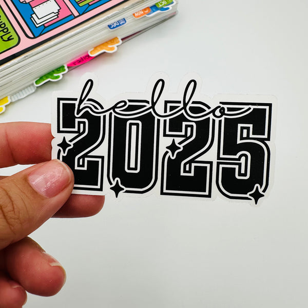 Horizontal Hello 2025 Vinyl Stickers