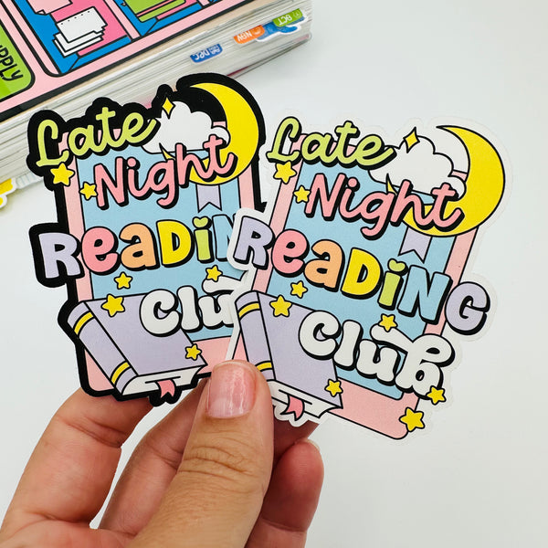 Late Night Reading Club Vinyl Stickers