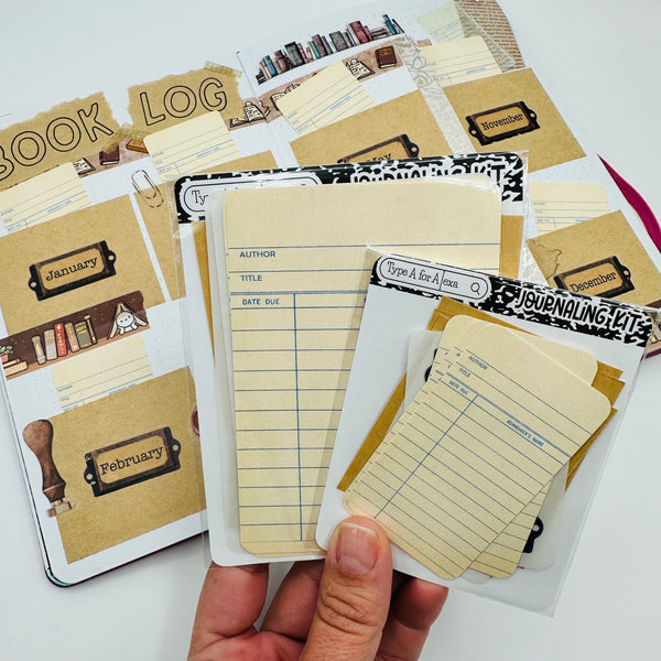 Library Catalog Journaling Spread Kit