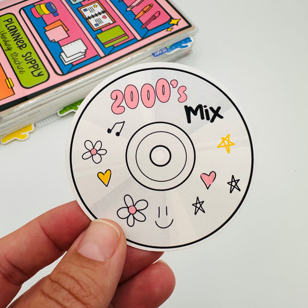 2000s Mix CD Vinyl Stickers