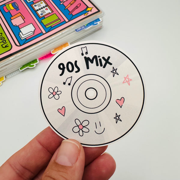 90s Mix CD Vinyl Stickers