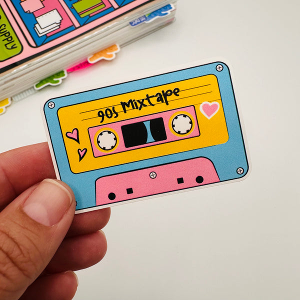 90s Mix Tape Vinyl Stickers