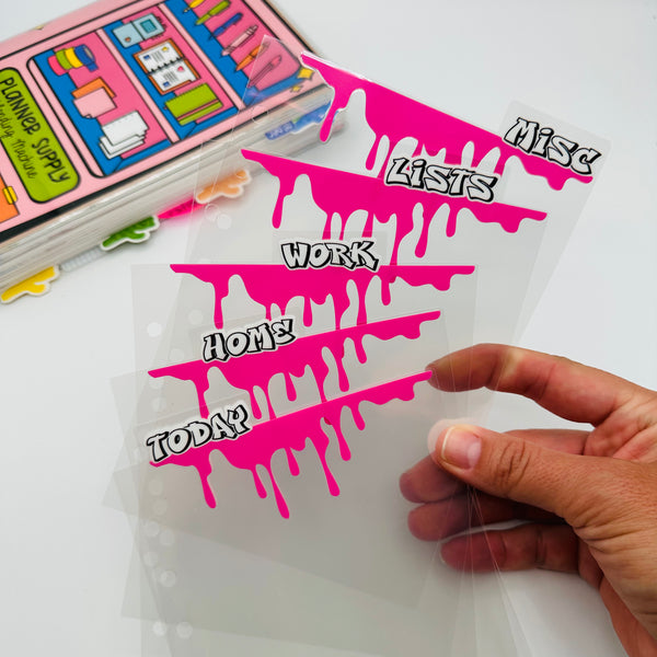 Graffiti Letter Dividers - TOP TABS