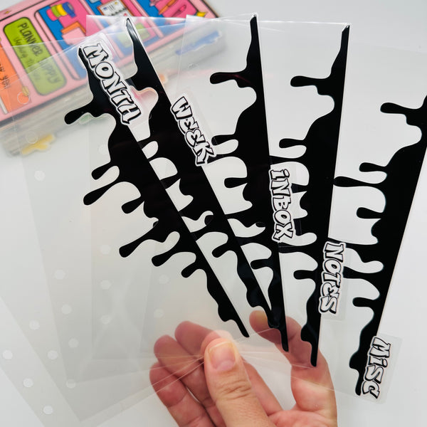 Graffiti Letter Dividers - SIDE TABS