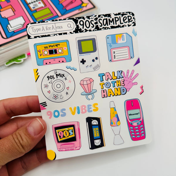 90s Sticker Sampler Sheet