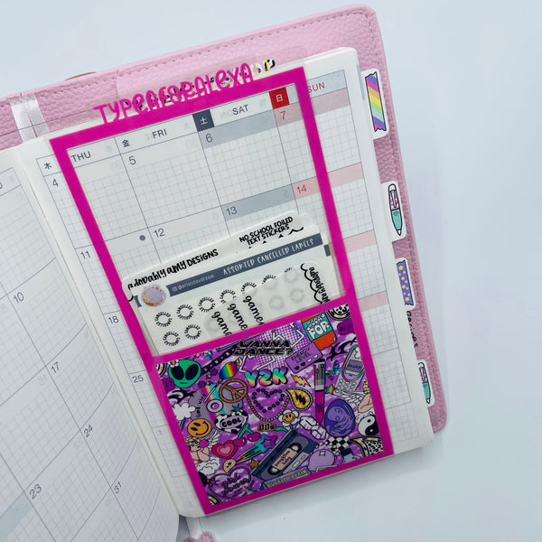 Y2K Retro Pattern Pocket Dash for Notebook Planners